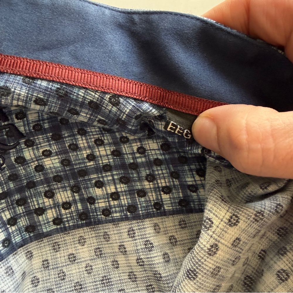 Cuadra COTTON SHIRT WITH LONG SLEEVES Men's Blue Patterned - Picture 4 of 7